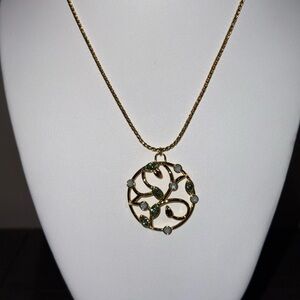 Touchstone Crystal “Summer Vine” Pendant Necklace